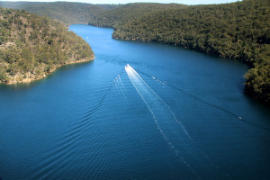 Sydney Out Back's 50ft Motor Catamaran ventures into the seemingly untouched waterways of Ku-ring-gai Chase National Park. Photo: P.Pickering, SydneyOutBack.com.au